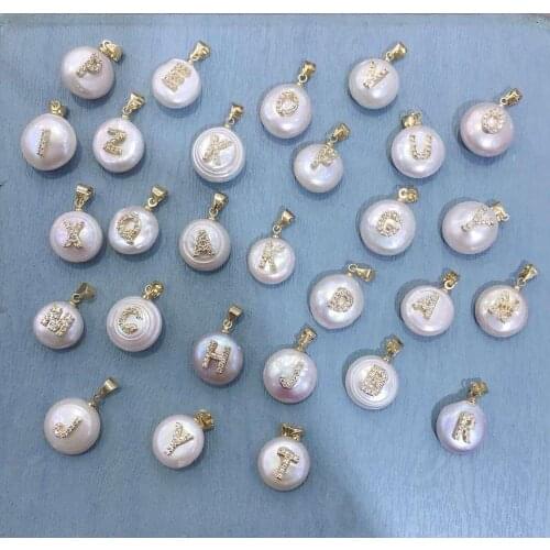 10 pieces letter pearl pendants necklace alphabets pearl charm accessories for women pearl choose your letters in message 9411
