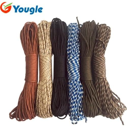 100% Nylon 9 Strand Core 550 Paracord Parachute Cord Mil Spec Type III 100FT Free Shipping