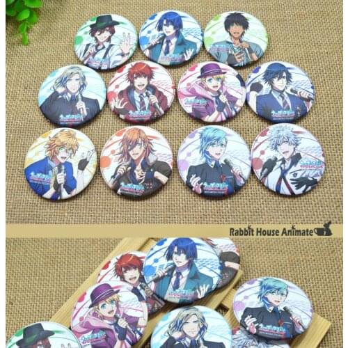 11pc/set 58mm badges Uta no Prince Masato MIKAZE Ranmaru OtoyaTokiya Cecil Acrylic Pins Brooch