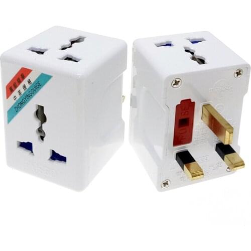 UK Malaysia Singapore Malta (3 Way Multi Outlet) Plug Adapter AC100~250V 13A Fused