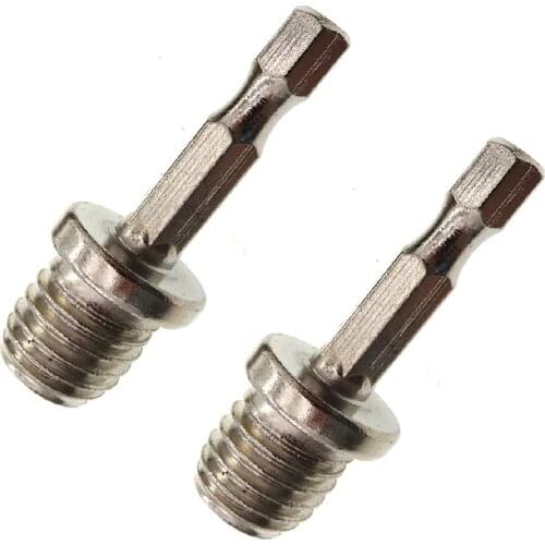 5pcs 1/4 Hexagon Connecting Rod Adapter Drill Chuck M14 Polishing Disc Connection Hexagon Connecting Rod Metal Drilling Parts