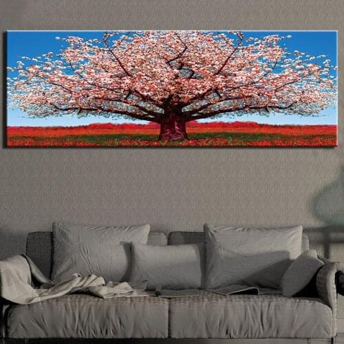 5D DIY Diamond Painting tree Spring Flower Full Square Round Drill Mosaic Rhinestone Embroidery Abstract landscape A610
