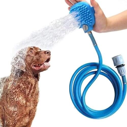 Pet Cat Dog Bath Sprayers Bath Artifact Flower Shower Nozzle Hose Shower Brush Cleaning Supplies Massage Silicone Bath Sprayers