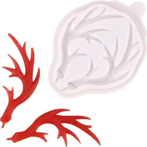 Large Antlers Resin Silicone Mold Cake Fondant Molds Dessert Pastry Decor Chocolate Gumpaste Sugarcraft Baking Tools