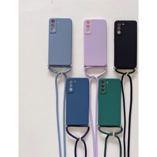 Strap Cord Chain Lanyard Cell Phone Case For Samsung A52 A72 A42 A32 A22 A12 A02S A51 A71 A31 A21S A11 A01 A20 A50 S21 Ultra S20