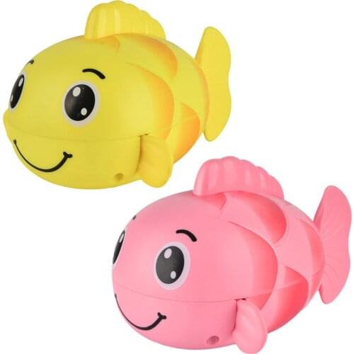 Bath Toys Goldfish Shape Clockwork Toy Summer Cute Windup Bathtub Toys Bathroom Bathtub Beach Summer Swimming Pool For Kids