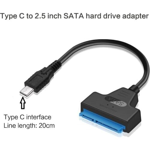 B2EF USB 3.0/2.0/Type C to 2.5 Inch SATA Hard Drive Adapter Converter Cable for 2.5'' HDD/SSD