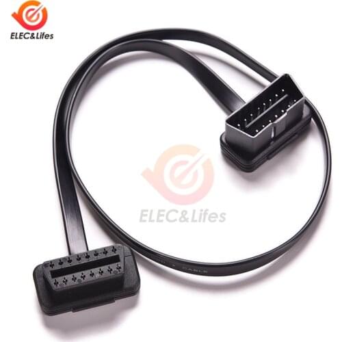 60CM ELM327 OBD2 16Pin Male to Female Extension Cable for OBD2 OBDII Car Diagnostic Adapter Connector Extension cords
