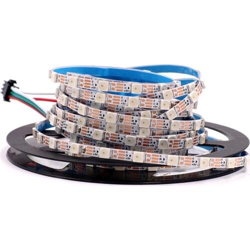 5M RGB Strip Light WS2812B 5V DC 5050 SMD 30LED 60LED Led Tape Pixel Strip Ribbon WS2812 IC Change Color Home Decoration