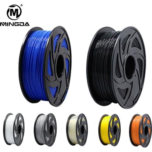 MINGDA PLA Materal 3D Printer Filament 1.75mm 1kg Multiple Color 3D Filament Solid Purple Blue Yeallow Black Transparent