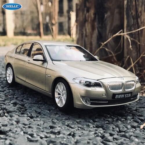 WELLY 1:24 BMW 535i grey three colo car alloy car model simulation car decoration collection gift toy Die casting model boy toy
