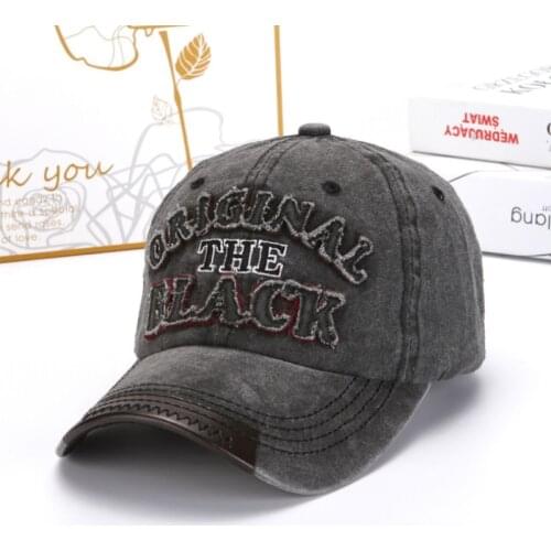Mens Baseball Cap Korean Version of The Trendy Retro Denim Caps Student Letters Wild Wash Cloth Fashion Sun Hat