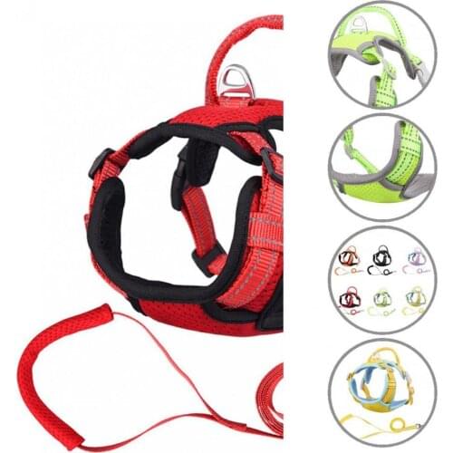 Prevent Rushing Out Non-slip Pet Harness Traction Rope Set Pet Accessories