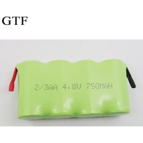 GTF NI-MH 2/3AA 4.8V 750MAH Rechargeable Battery For LED Flashlight RC Drone NI-MH Batteries