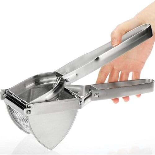 NHBR Potato Press Made Of Stainless Steel Spaetzle Press Spaghetti Ice Press Potato Masher Length 30 Cm
