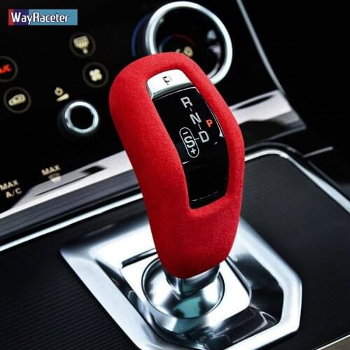 Ultrasuede Suede Wrapping Gear Shift Knob ABS Trim Cover Decoration For Range Rover Evoque L551 L494 Discovery Sport L550