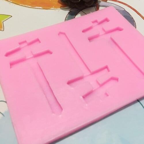 Signpost silicone mold chocolate DIY fondant cake decorating tools lace border indicator road sign sugar mold kitchen baking