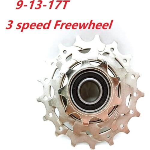BMX Folding Bike 3 Speed Freewheel 9-13-17T Hub Body Freewheel 3 speed Folding Bicycle Hub Freewheel Part