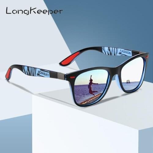 LongKeeper Classic Polarized Sunglasses Men Women Brand Design Driving Square Sun Glasses Male Goggle Gafas De Sol UV400