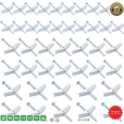 Heavy Duty Self-drilling Zinc Toggle Drywall Anchors with Screws Kit Zinc Plated Butterfly Anchor/Butterfly Toggle Anchor