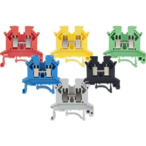 UK2.5 1Pc Screw Electric Connectors Universal Plug Feed-through UK 2.5 Terminals Wire Connector Din Rail Terminal Block UK2.5B