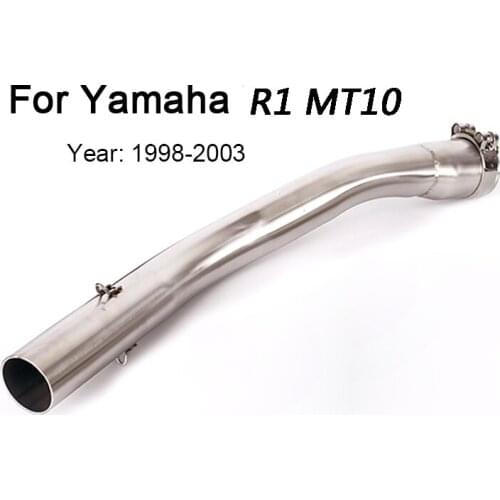 Escape Motorcycle Exhaust Mid Link Tube Middle Connect Pipe Stainless Steel Exhaust System For Yamaha R1 MT10 1998-2003