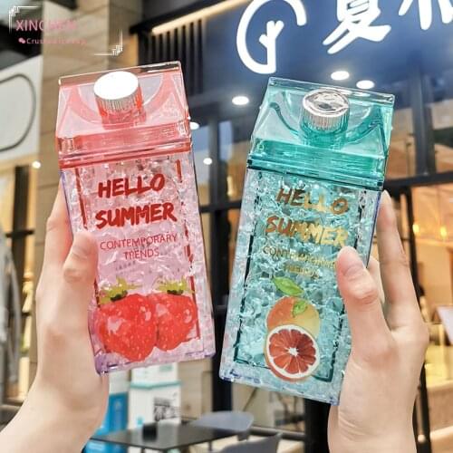 XINCHEN 2021The New Double-layer Thickened Self-contained Straw Gel Quicksand Ice Cup Summer Net Red430ml Crushed Ice Cup