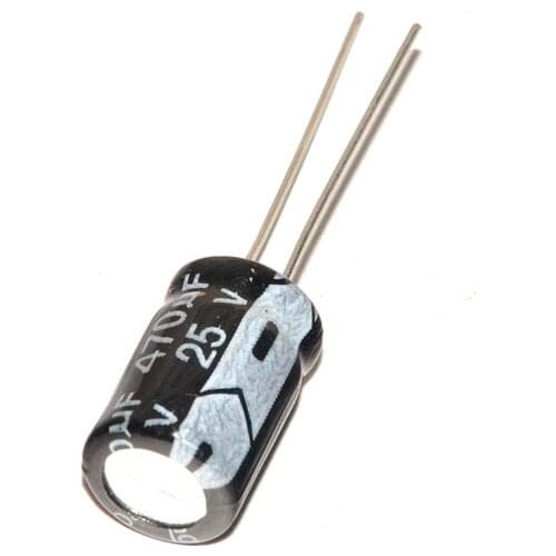 100pcs Electrolytic capacitors 25V470UF 470UF/25V 8*12MM high quality 105 degrees