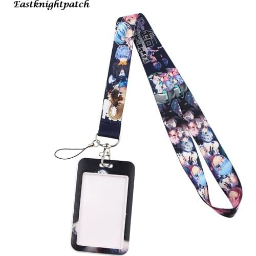 12pcs/lot E2944 Cartoon Lanyard Keychain key Badge ID Mobile Phone Rope Cute Gifts Lanyard With Card Holder