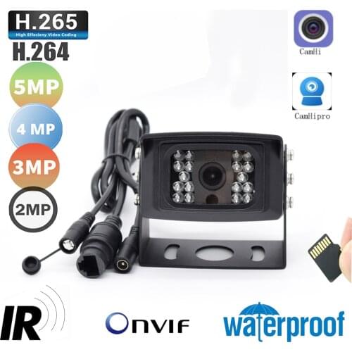 5MP 3MP 2MP Wired P2P 940nm IP Security Outdoor Support TF Card Slot Night Vision Bus Taxi Excavator Camera Security RTSP FTP