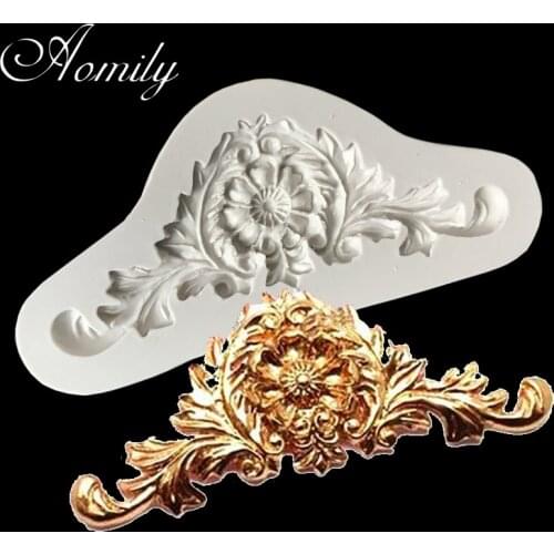 Aomily Vintage Flower Silicone Cake Fondant Mould Baking Decorating Tools DIY Cake Bakeware Wedding Decor Party Birthday