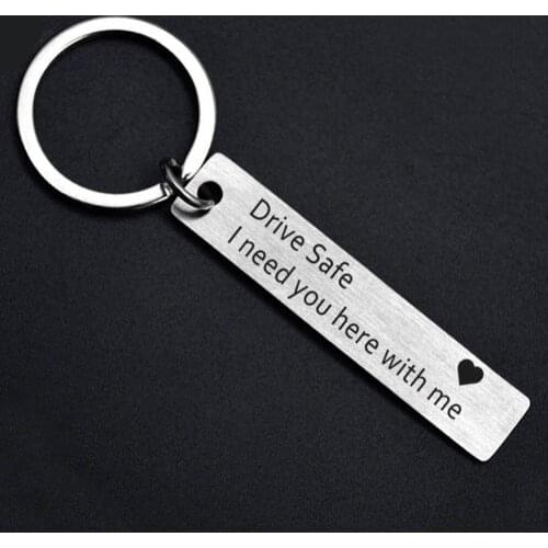 Drive Safe Car Keyring Fashion Keychain Holder Key Chain Accessories Gifts for Couples Lovers Family Car Styling Word Key Ring