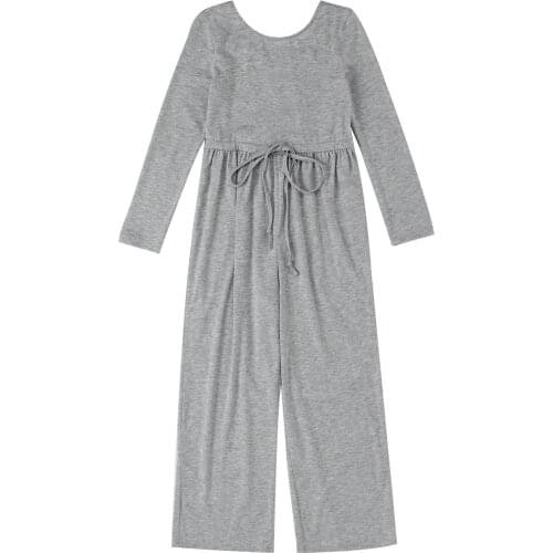Kids Girl Overalls Spring Long Sleeves Adjustable Waist Drawstring High Waist Jumpsuit Girl Playsuit Loose Pants Casual Bodysuit