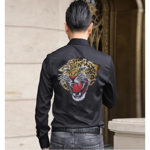 Long Sleeve Designer Shirts Men Slim Fit Fashions Mens Shirt Man Clothing