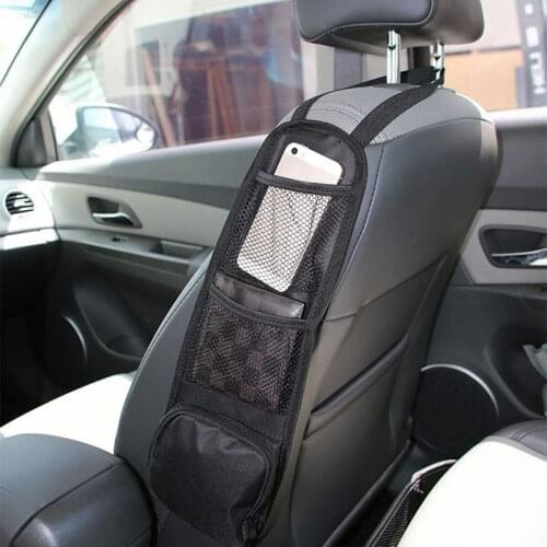 Car Seat Side Storage Bag Multi-Pocket Dust-proof Sundries Organizer Protable Hanging Mesh Auto Back Mobile Phone Holder Pouch