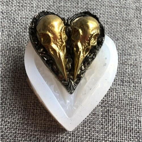 Love Heart / monster beak mirror silica gel mold DIY candy resin decorative jewelry mold