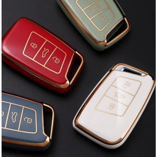 Fashion Plating phnom penh Car Key Case Cover For VW Volkswagen Golf 7 MK7 Tiguan MK2 Skoda Octavia Kodiaq Karoq Seat Ateca Leon