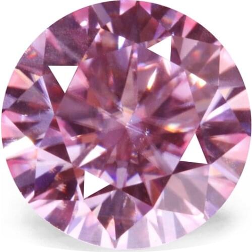 Hot selling loose moissanites 6.5mm-18mm 1pcs DVVS pink color Brilliant cut clarity round shape Moissanites for Pendant ring DIY