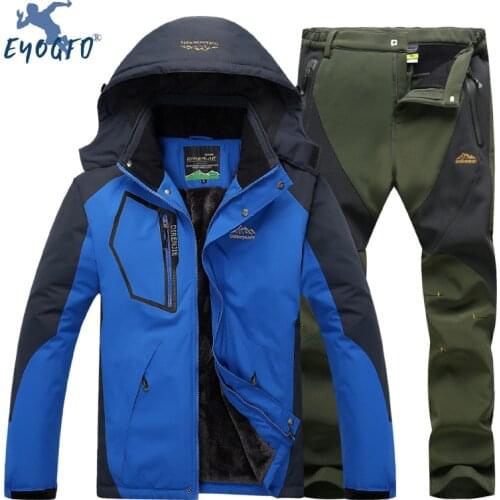 2020 Winter Thick Men Sports Suit Tracksuit Hooded Sportswear Zipper Cardigan Hooded+Elastic Pants Casual Men Fleece Warm Set