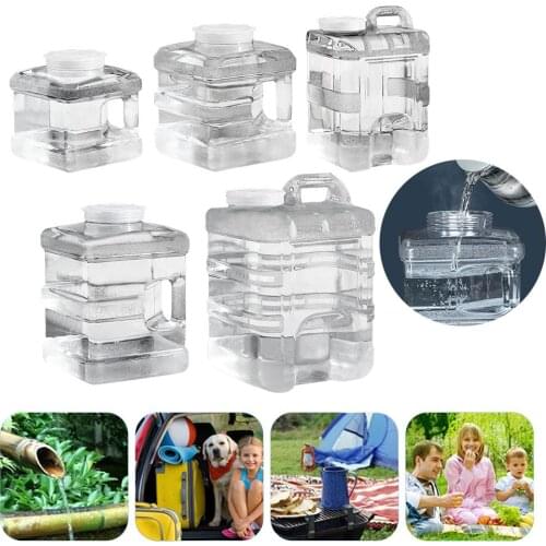 New 5L 7.5L 10L 15L 20L Outdoor Tableware Drink Pure Bucket PC Can Be Filled With Boiling Water Car Storage Bucket Transparent