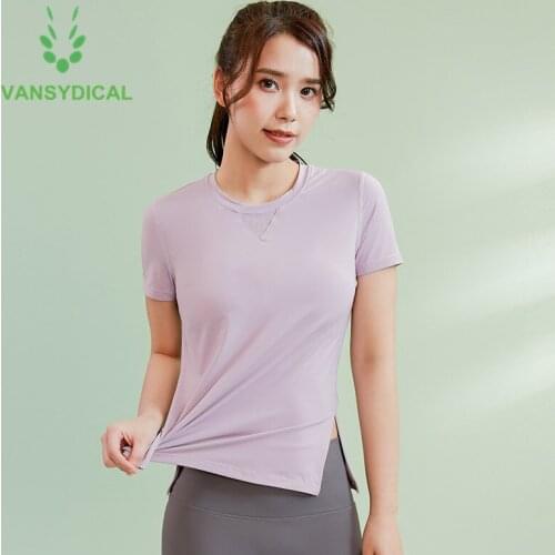 New Women Slim Gym Yoga Shirts Top Mesh Fitness Sports Running T-shirts Outdoor Workout Training Jogging Short Sleeve Sportswear