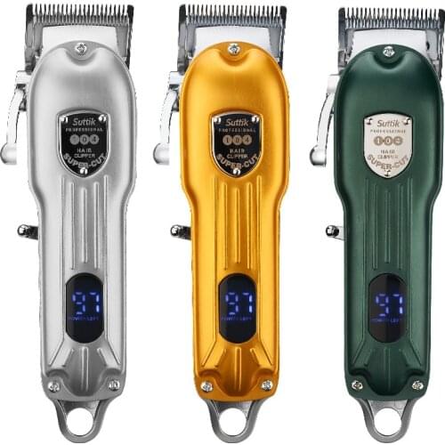 New LCD Digital Display High Power Hair Clipper Home Self-service Retro Oil Head Hair Trimmer