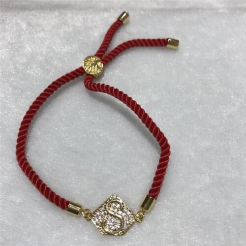 Wholesale Beautiful popular good quality inlay Red lucky rope length can be adjusted