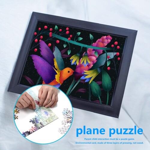 Portable DIY Flowers Bird Paper Puzzle Toys Home Decor Educational Assembling for Children Early Learning Supplies