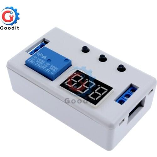DC 12V 24V Time Delay Relay Module LED Display Automation Cycle Delay Timer Control Off Switch Delay Time Relay with Shell