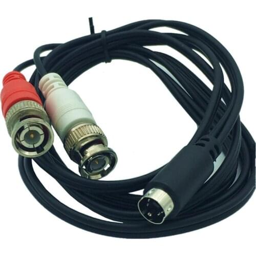 S-Video 4Pin Male Plug to Two BNC Male Plug Y Splitter Connector Adapter Cable Cord 25cm/1.5m