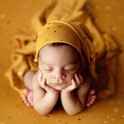 Newborn Baby Hat Photography Props With Gilding Star Props Cap Baby Beanie Hats Photo Studio Photography Accessories