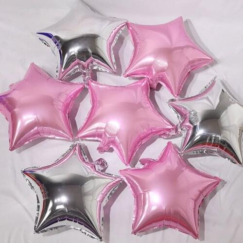 50pcs Star heart Foil balloons Birthday party ballon kids Adult 10 inch helium ballon Baby Shower wedding decorations new year