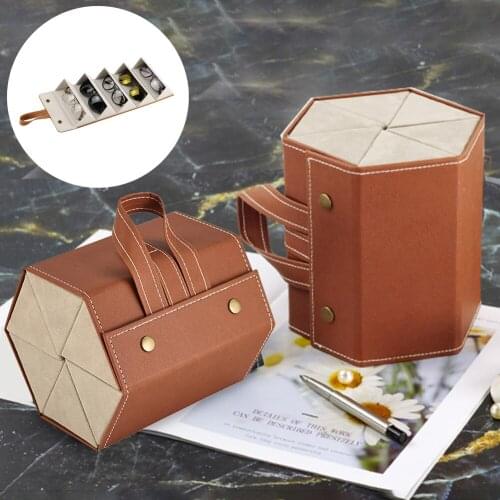 6/5/4/3/2 slots Portable Glasses Storage Box Display Organizer Eyewear Folding Travel PU Leather Sunglasses Holder Case Bags