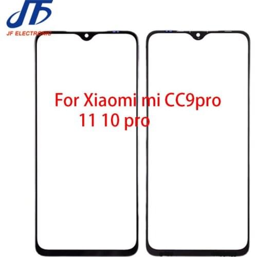 10Pcs/lot Front Outer Glass Film Replacement For Xiaomi mi CC9 pro Note 11 10 pro lite Ultra Touch Panel Curved Glass Lens